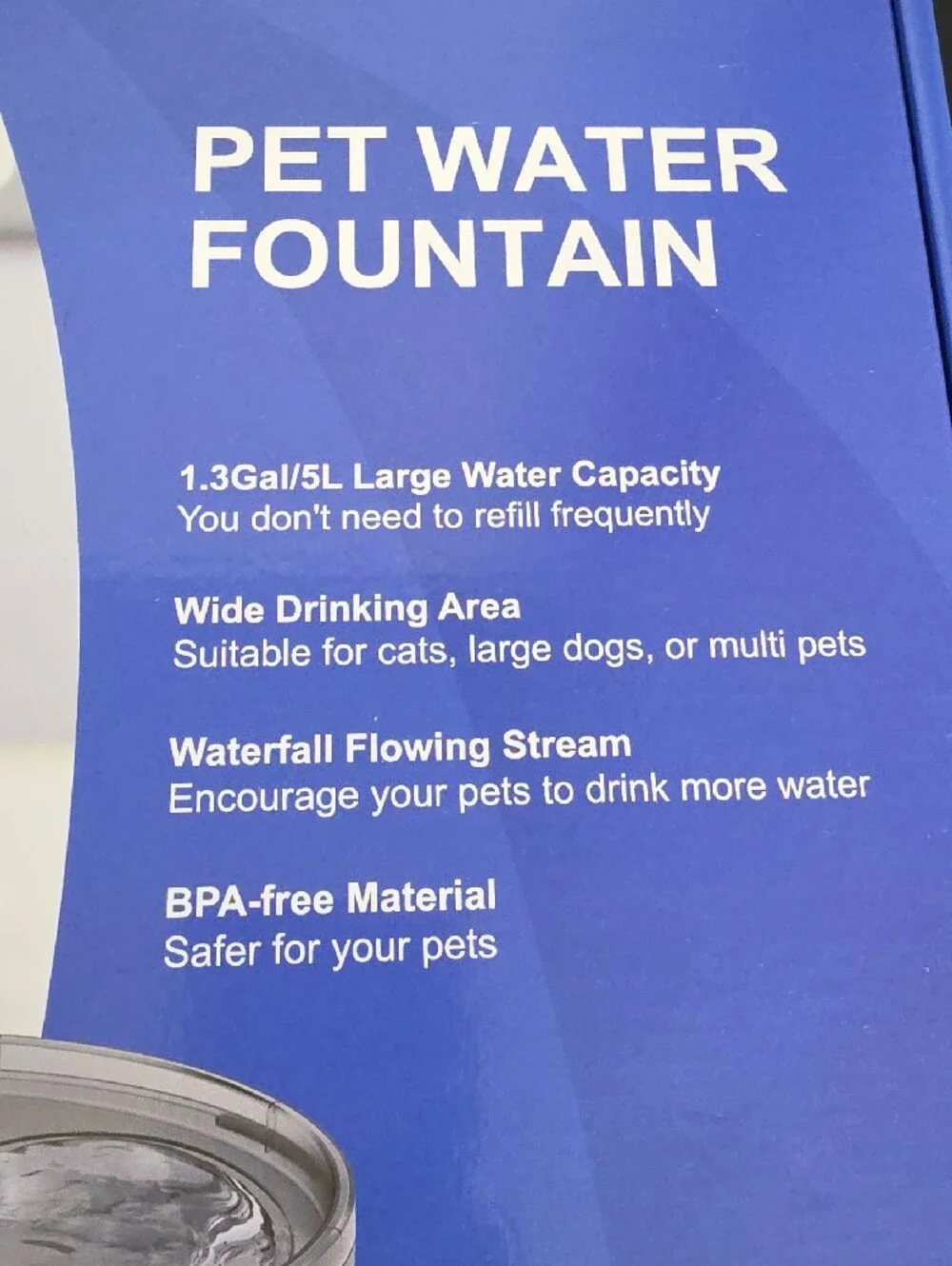 NPET Pet Water Fountain - Silver/Gray